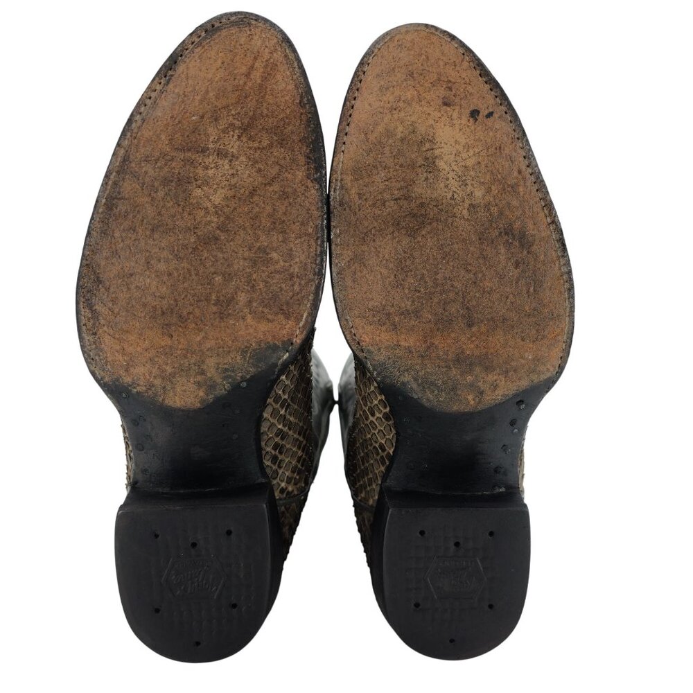 Vintage Anaconda Snakeskin Tony Lama Mens 9E Gold Label Cowboy Western Boots CBC - Picture 4 of 16